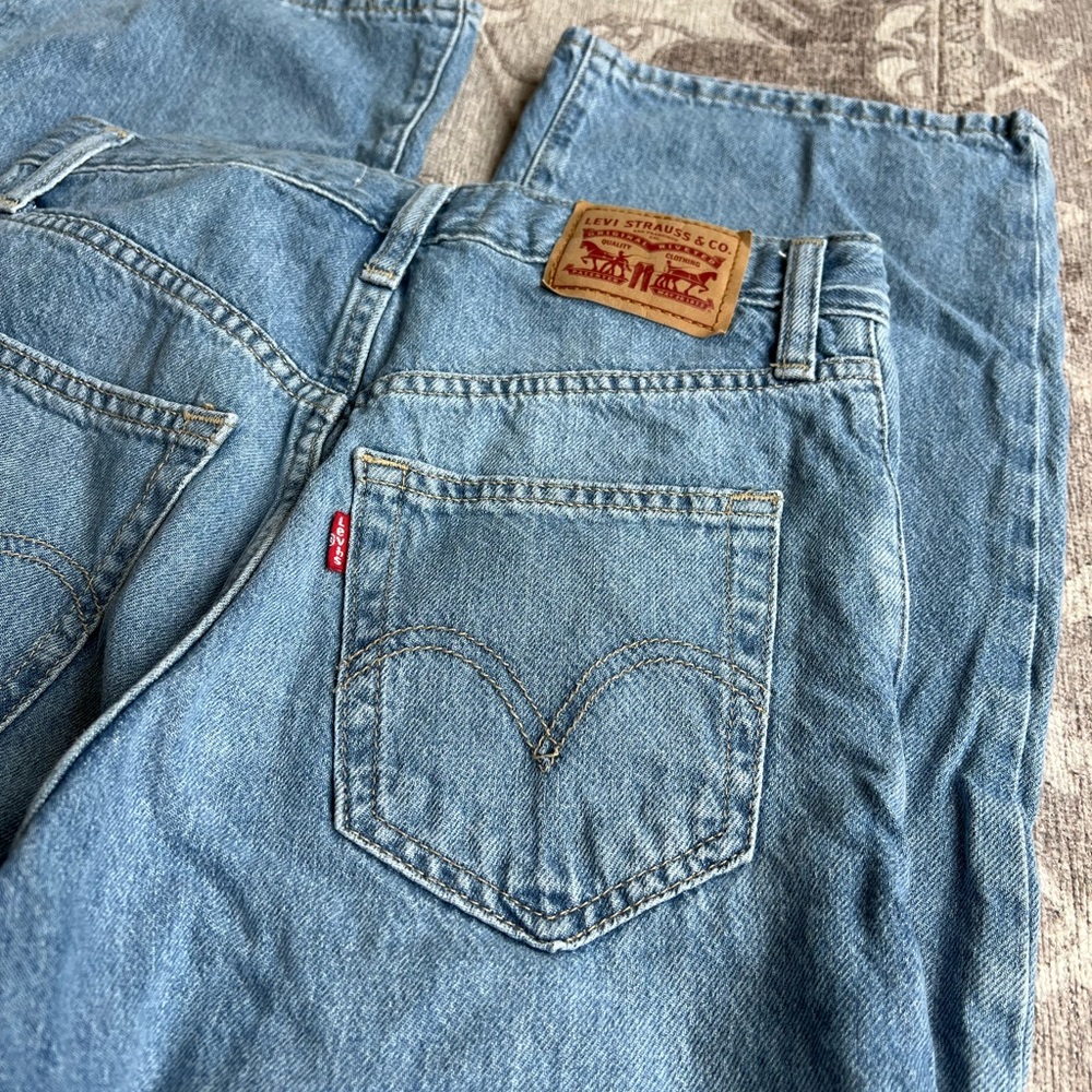 Levi’s high-waisted wide-leg jeans